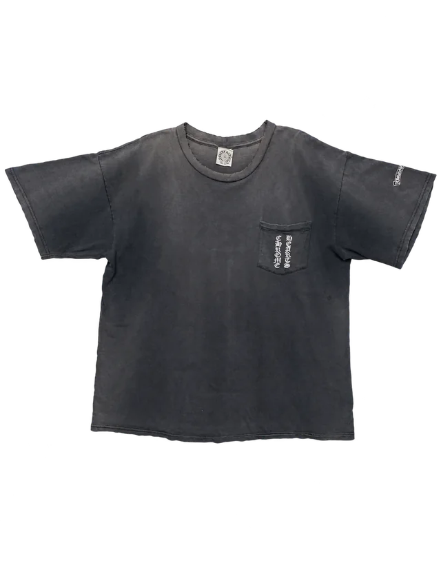 Chrome Hearts Vertical Logo Pocket T-Shirt, Black, front; reference photograph