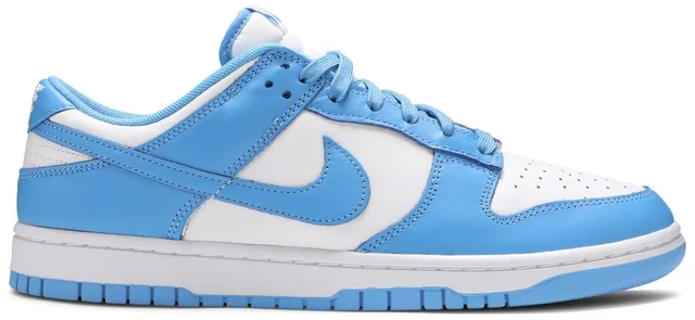 Nike Dunk Low — University Blue, complete shoe, lateral side view; reference photograph