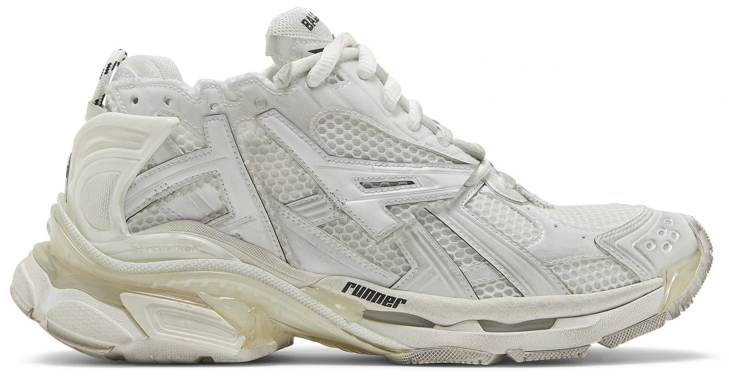 Balenciaga Runner Sneaker, White, complete lateral side view; reference photograph.