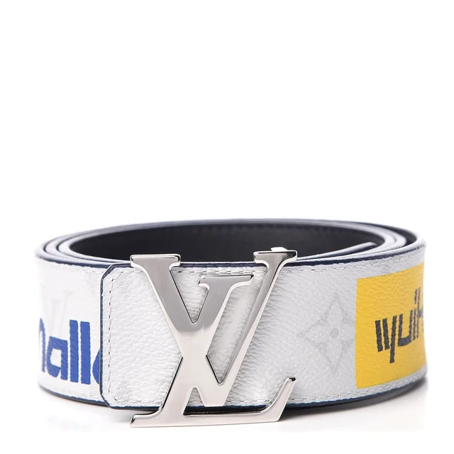 Louis Vuitton Printed Stickers LV Initiales 40 mm Reversible Belt — front