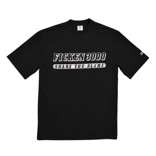 Vetements Ficken3000 / K-Hole T-Shirt, Black, complete front view; reference photograph