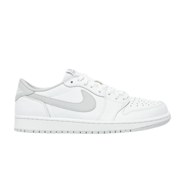 Air Jordan 1 Low OG White Neutral Grey (2015), complete lateral side; native transparent reference photograph