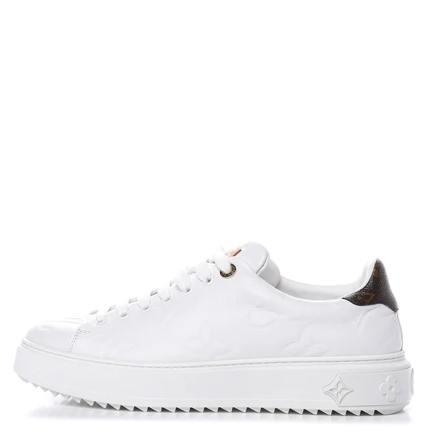 Louis Vuitton Time Out Embossed Monogram White, side profile; reference photograph