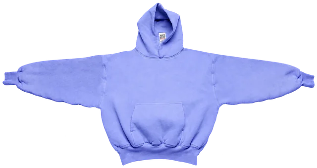 Yeezy 2020 Vision Double-Layered Hoodie, Purple, front; reference photograph